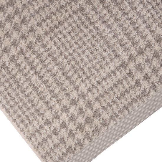 Möve Brooklyn Pinstripe handdoek 50 x 100 cm in Nature/kasjmier