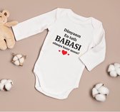 Babyromper - Bekendmaking zwangerschap - Kraamcadeau - Baby aankondiging - Geboorte cadeau - Maat 86 lange mouwen