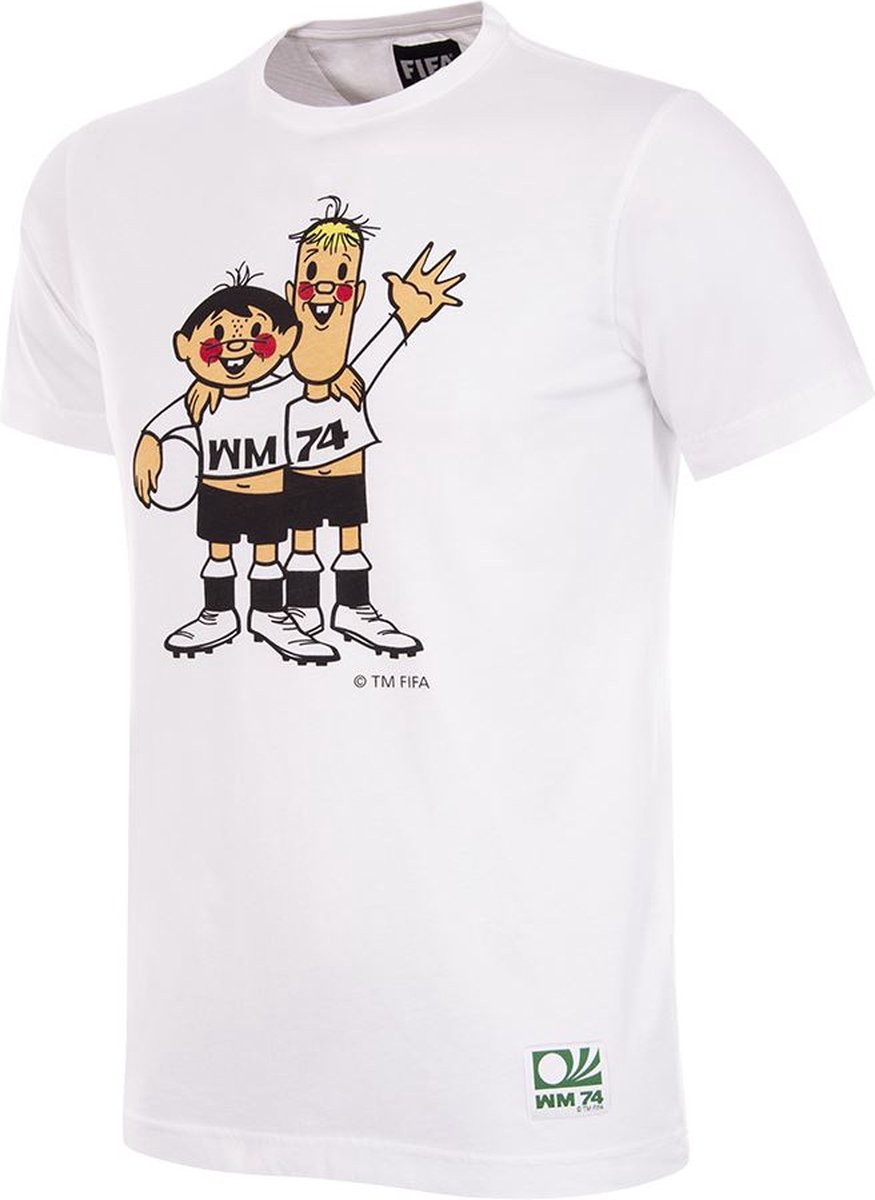 COPA - Duitsland 1974 World Tip en Tap Cup Mascot T-Shirt - XL - Wit