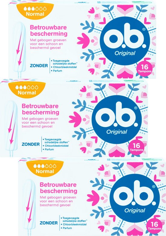 OB Original Normal Tampons - 3 x 16 stuks