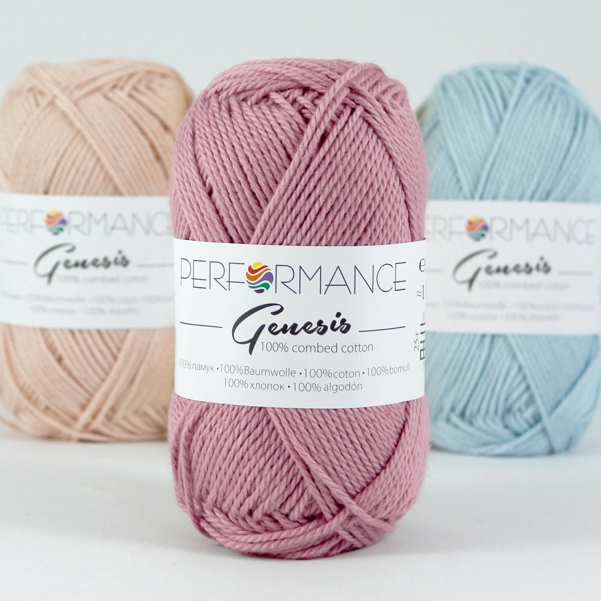 Genesis oud roze 2018 - 5 bollen gekamd katoengaren - pendikte 3,5 a 4mm
