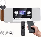 Auna Connect 120 MKII internetradio mediaplayer | 2.0 stereo-luidsprekers | 2,8" TFT-kleurendisplay | Bluetooth | WiFi | DAB/DAB+ / FM | USB | AUX-In/-Out | UNDOK-App | 2-band-equalizer | Sleeptimer | Afstandsbediening