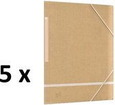 5 x Oxford Touareg - Elastomap A4 - karton - naturel