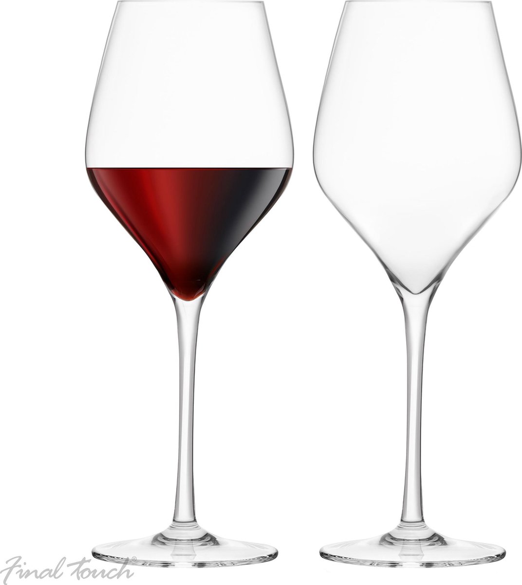 Final Touch - glazen met rode wijn, loodvrij DuraSHIELD Titanium-kristal - Set van 2