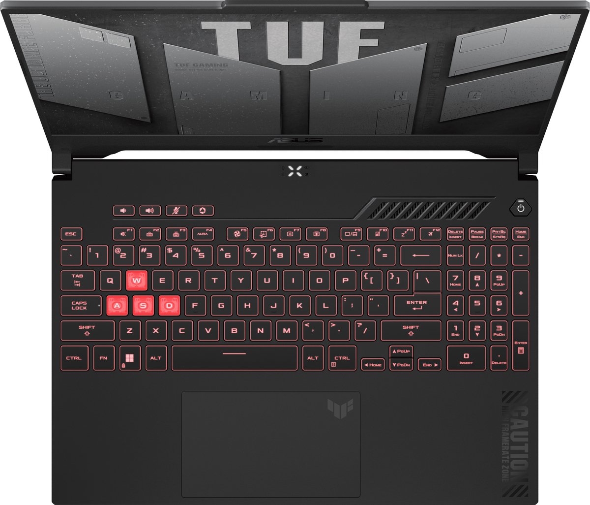 ASUS TUF Gaming A15 - Laptop - 15" IPS Full HD bij 144 Hz - AMD Phoenix R9-7940HS - NVIDIA GeForce RTX 4070 - 16 GB DDR5 - 512 GB SSD - Wi-Fi, Bluetooth - Windows 11 Home - grijs