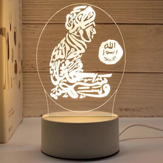 3D Illusie Lamp Biddende Man