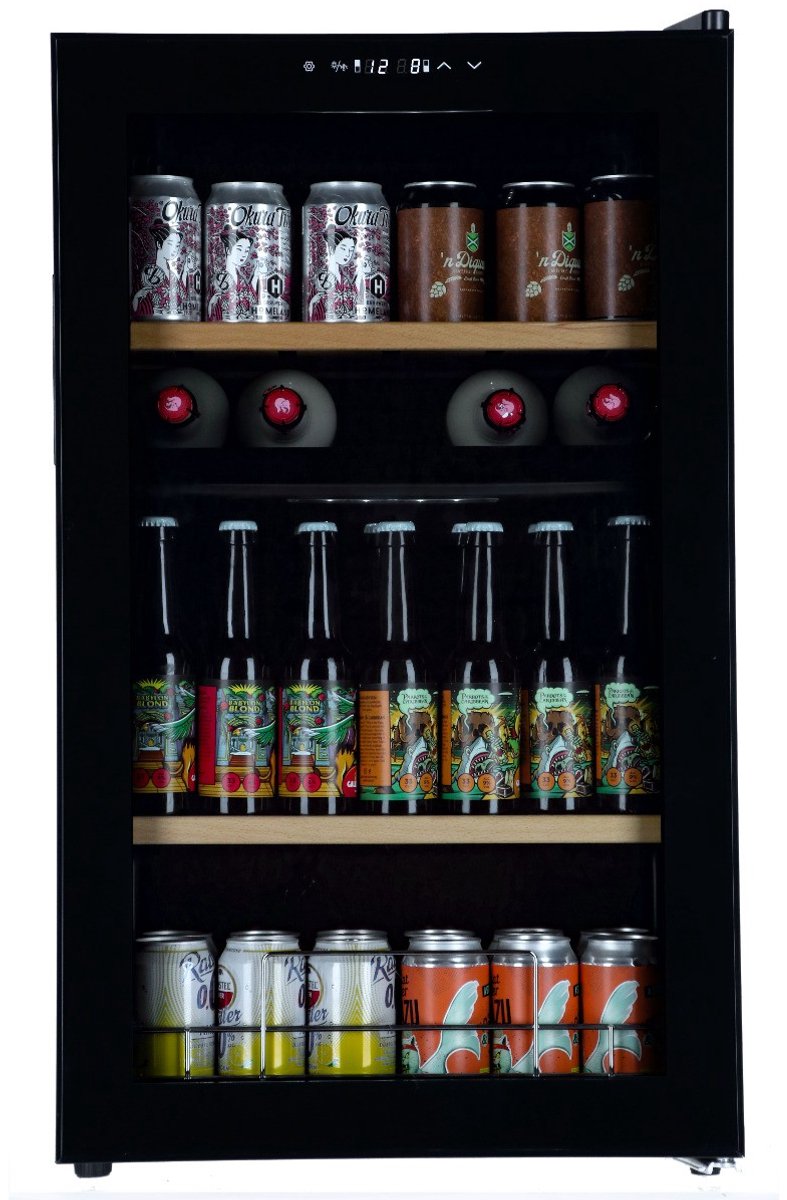 Bierkoelkast Montréal - vol glazen deur - 78 flessen - Koelkast horeca - Bier koelkast voor Thuis - Flessenkoelkast- Drank koelkast - Bierkast