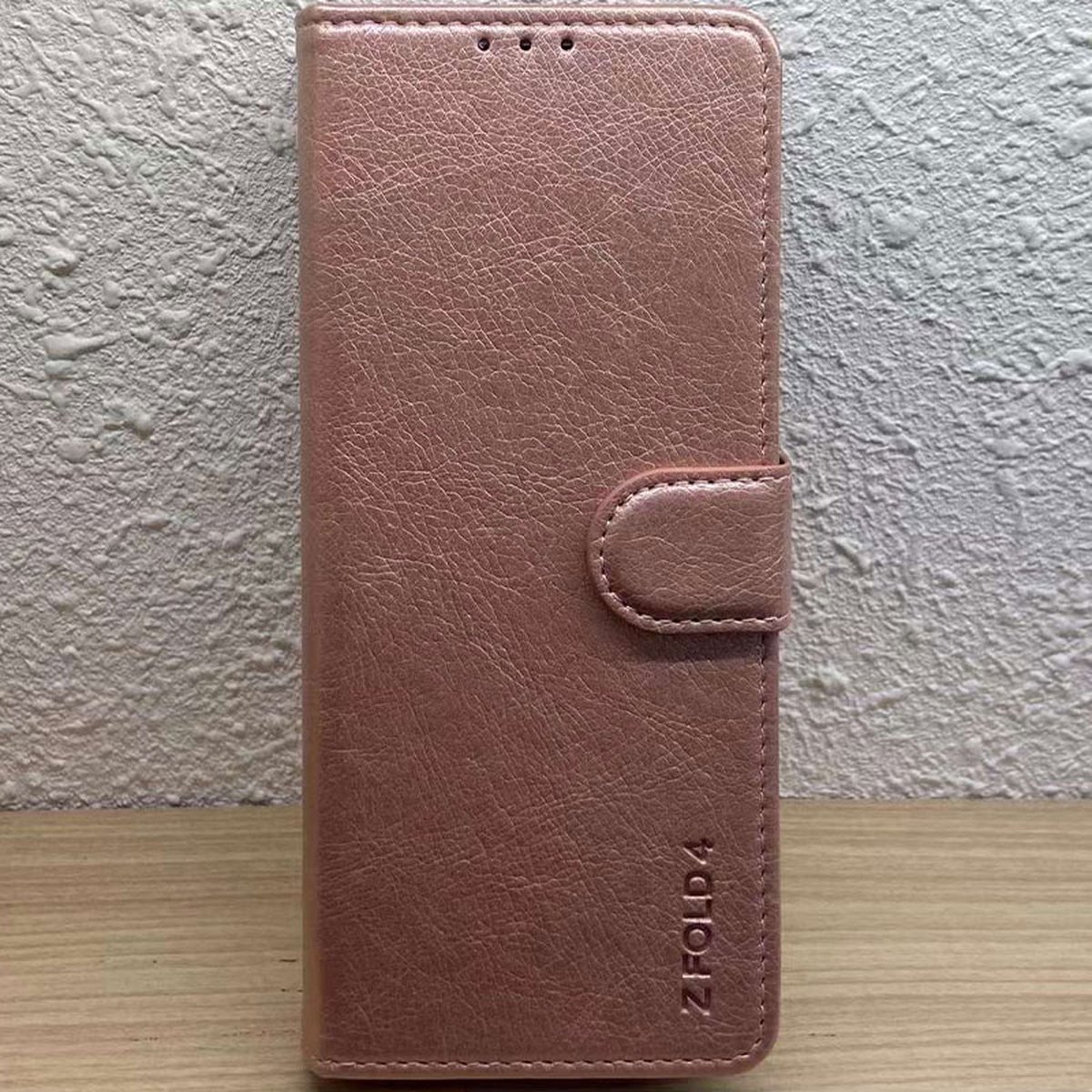 Geschikt voor Galaxy A04 Bookcase Telefoon hoesje Stevige Portemonnee Wallet Case – Pasjeshouder - Kunstleer – Roze Goud