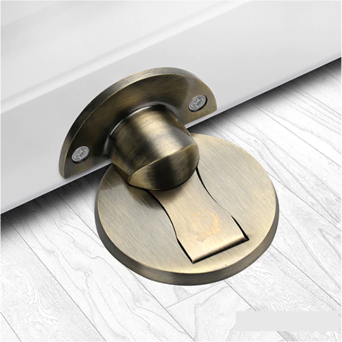 Deurstopper Brons - Magnetische Deurbuffer - Binnen - Deurklem Roestvrij Staal - 2 Delen - Zelfklevend Of Boren - Waterproof