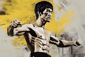 Bruce Lee Poster - Filmposter - Hoge Kwaliteit - Portret poster - 71x51cm - Kung Fu Poster - Geschikt om in te lijsten