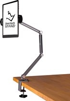 RhinoStand® verstelbare tablethouder voor schermen van 4 tot 12.9 inch - Aluminium smartphonehouder - Tablet houder statief - Grijs/Space gray