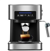 Italiaans Koffiezetapparaat - Met Melkopschuimer - Koffiemachine - Koffieapparaat - 850W - Roestvrij Staal - Zwart