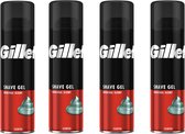 Gillette Gel À Raser Peaux Normales Pour Homme 4x200 ml