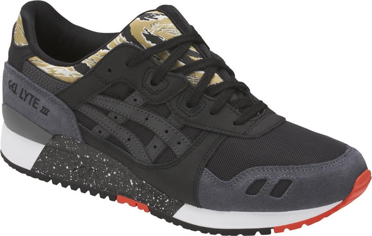 ASICS Gel Lyte III H7Y0L-9090 Mannen Zwart Sneakers maat: 36 EU - Schoenen .nl