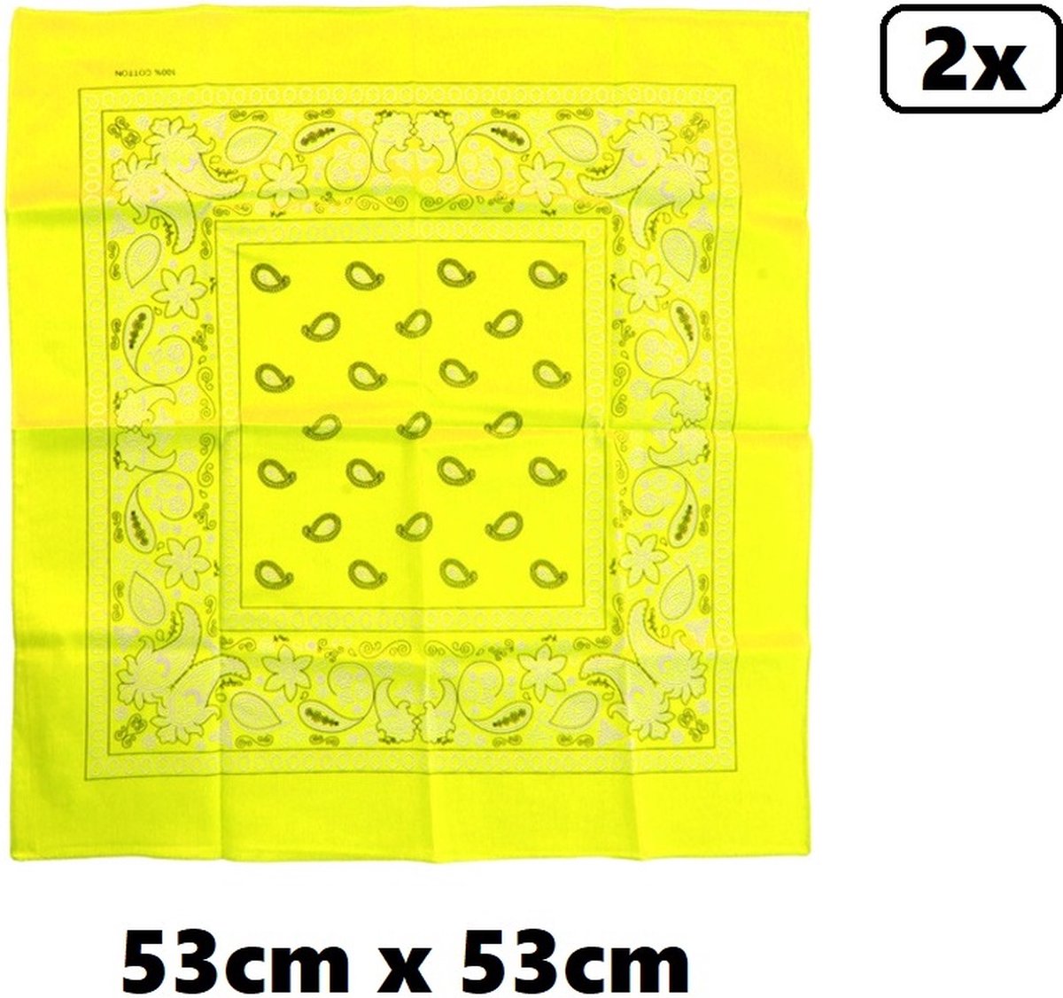 Bandana fluo taille adulte - Bandana pour soirée années 80