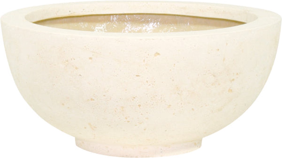 POLYSTONE EGO PLUS planting bowl, 40/18 cm, crème