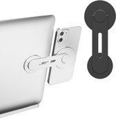 Magnetische telefoonhouder voor laptop of flatscreen - draaibaar en kantelbaar - aluminium