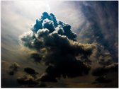 Poster Glanzend – Donkere Wolken voor de Zon - 40x30 cm Foto op Posterpapier met Glanzende Afwerking
