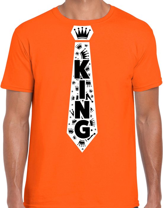 T-shirt Bellatio Decorations Oranje King's Day - king tie - XXL homme