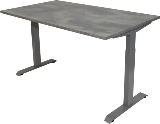 Office Hero® Cosmic - Bureau assis-debout cadre gris réglable en hauteur - Bureau de jeu - Table d'ordinateur - Table de travail - 100x80 - Oxyd