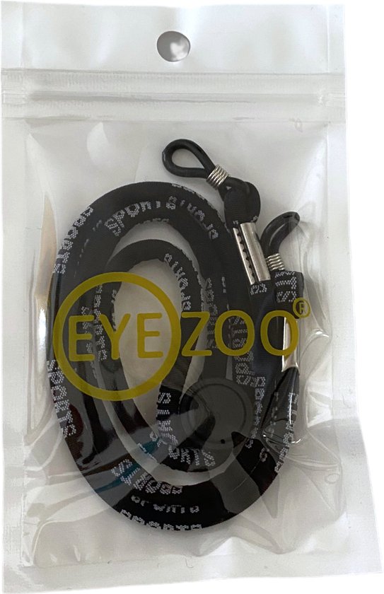 Eyezoo® Sport Brillenkoord - Verstelbaar - Zwart - Zonnebrilkoord - Sport - Watersport - Zonnebril Touwtje - tradeone