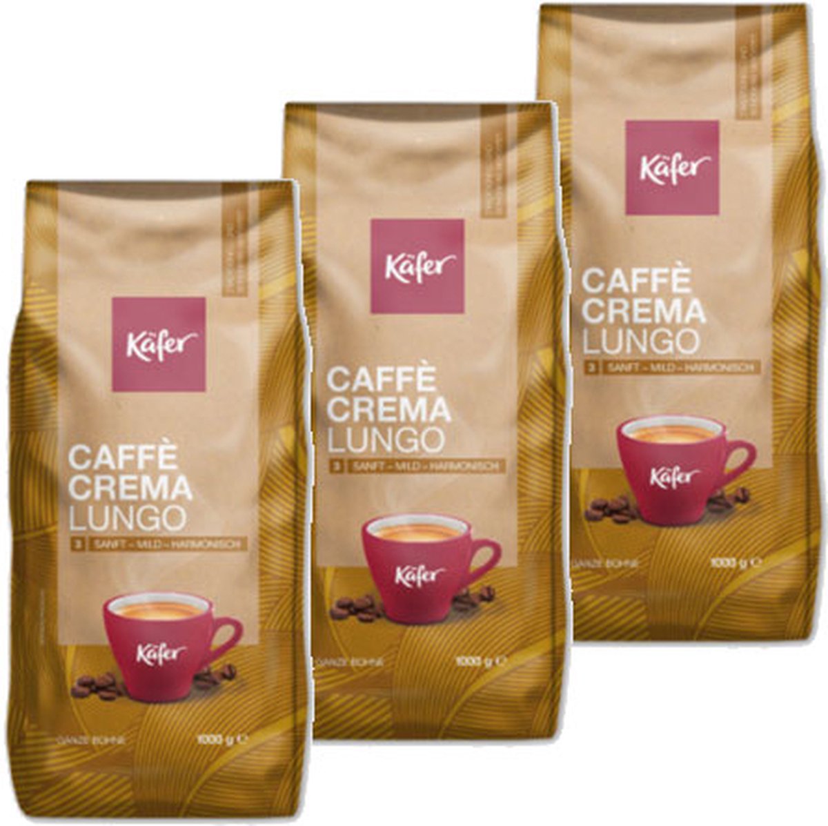 Käfer Caffè Crema Lungo - koffiebonen - 3 x 1 kilo