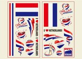 Nederlandse Vlag voor op je Gezicht | Oranje - Nederlands elftal Vlag | Plak Tattoos | Tijdelijke Nederlandse Voetbal Tattoo | Nep Tatoeage