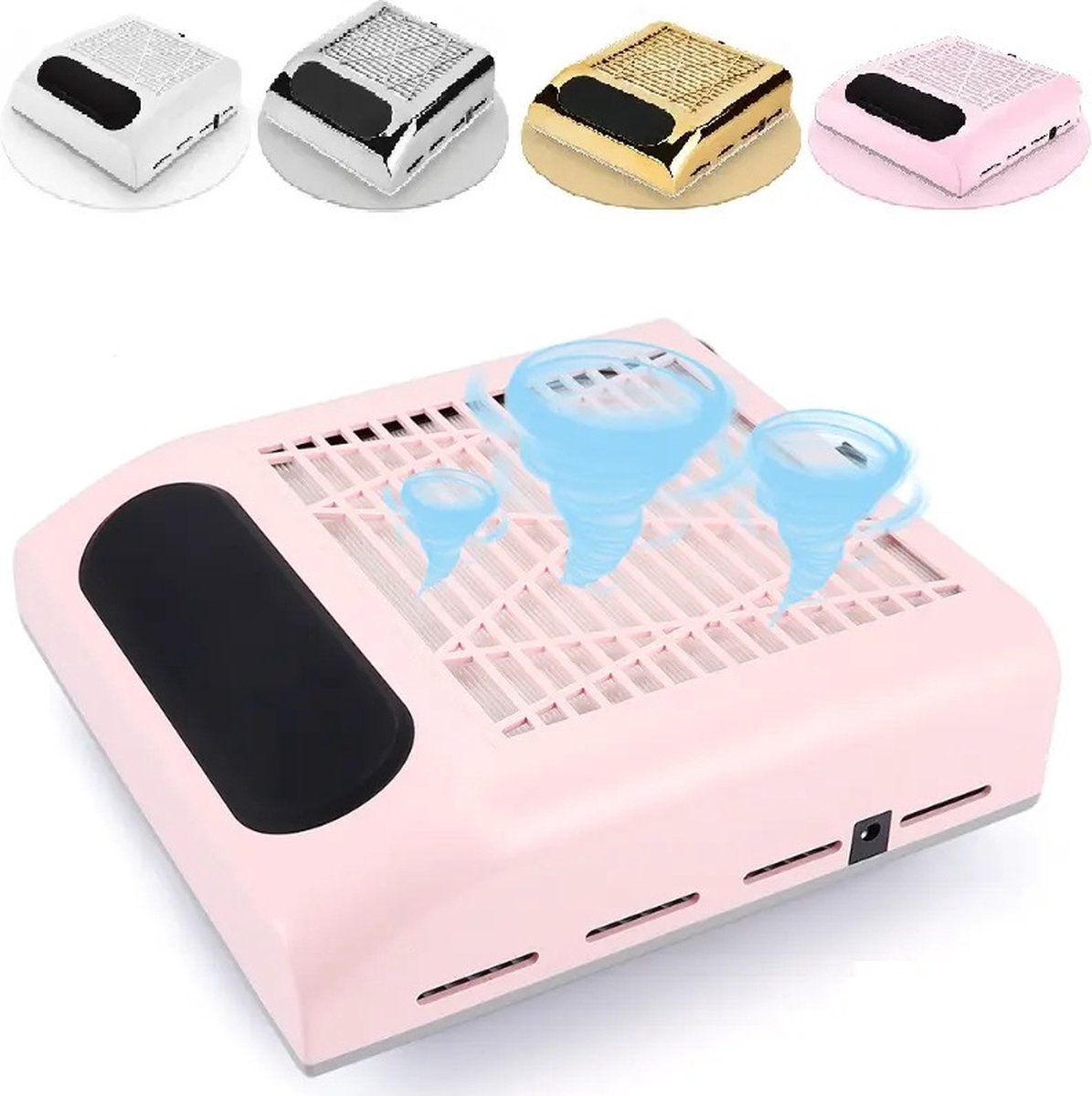 TechU™ Manicure Nagel Stofafzuiger – Roze – Stof Opvangen voor Nail Techs – 80W – 24*23 cm