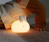 Serwiser Bunny lamp Siliconen Nachtlampje - Schattig Konijnvormig Ontwerp - Warm Wit Licht met Twee Helderheidsniveaus - Timerfunctie van 15/30 Minuten - Geschikt voor Kinderen -