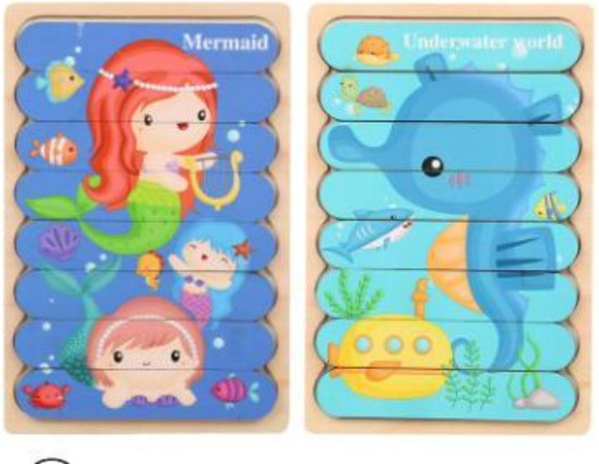 LAVIEVERT Planche de puzzle portable en bois avec 2 tapis de puzzle, 6 tiroirs de couleur LAVIEVERT Planche de puzzle portable en bois avec 2 tapis de puzzle, 6 tiroirs de couleur
