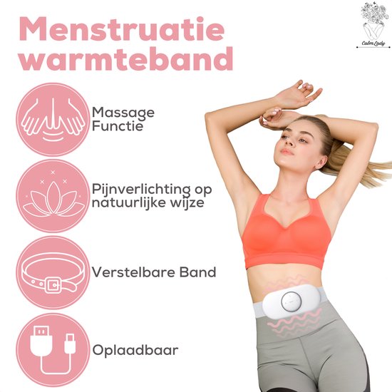Menstruatie Warmteband met 2 Warmtestanden 4 Massagestanden