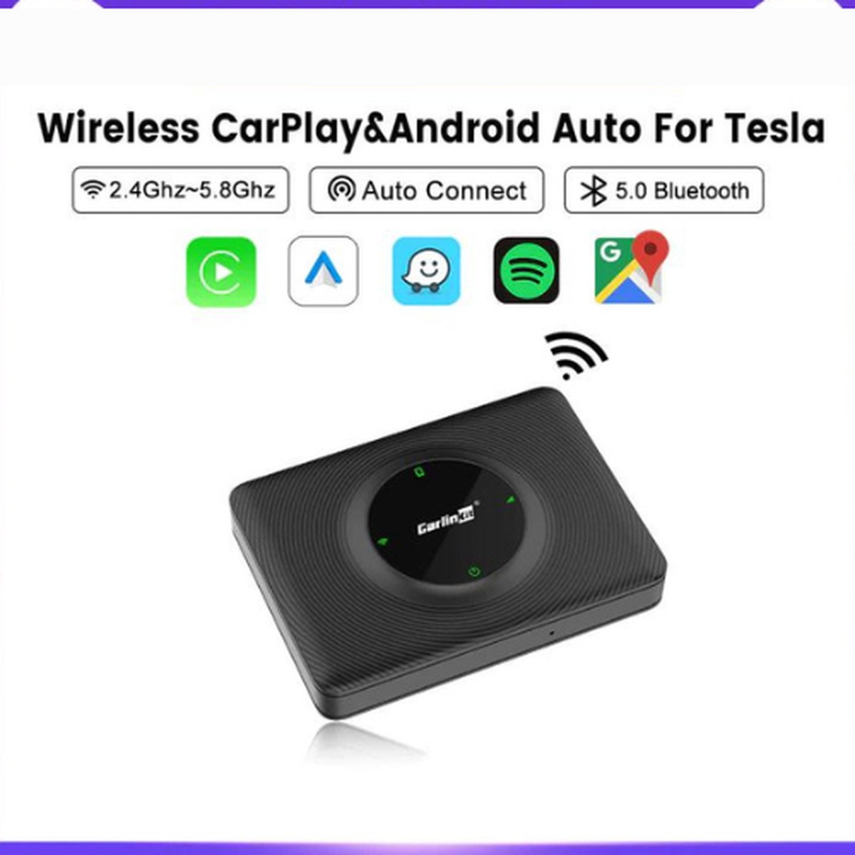 Adaptateur Carplay sans Fil pour iPhone, Plug & Play Apple CarPlay Wireless  Adaptateur Dongle 5.8GHz WiFi Bluetooth, Connecter Les Voitures CarPlay