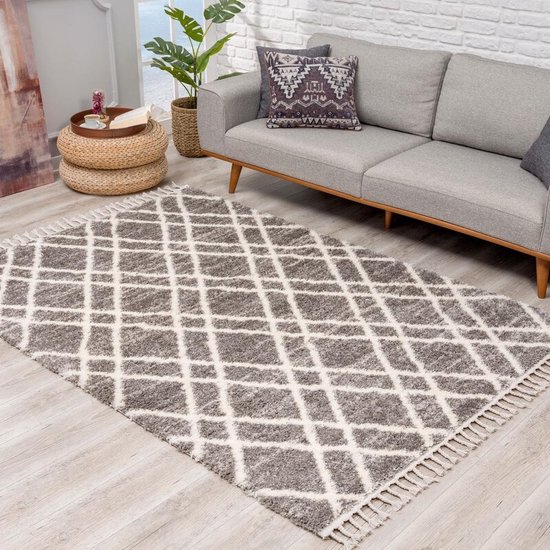 Hanglamp etnische stijl van bamboe - D 80 x H 120 cm - Naturel en zwart