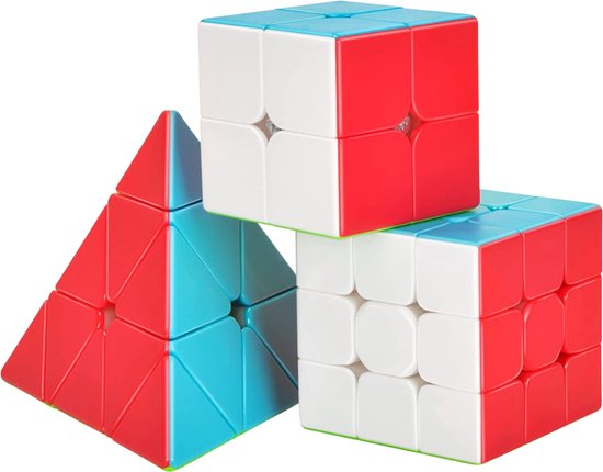 Fabula Speed Cube Set 3 in 1 - Kubus - Breinbrekers voor Volwassenen en Kinderen - Cube - Pyraminx