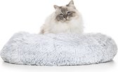 Snoozle Kattenmand - Zacht en Luxe Poezenmand - Kattenmandje rond - Wasbaar - 100cm - XXL - Lichtgrijs