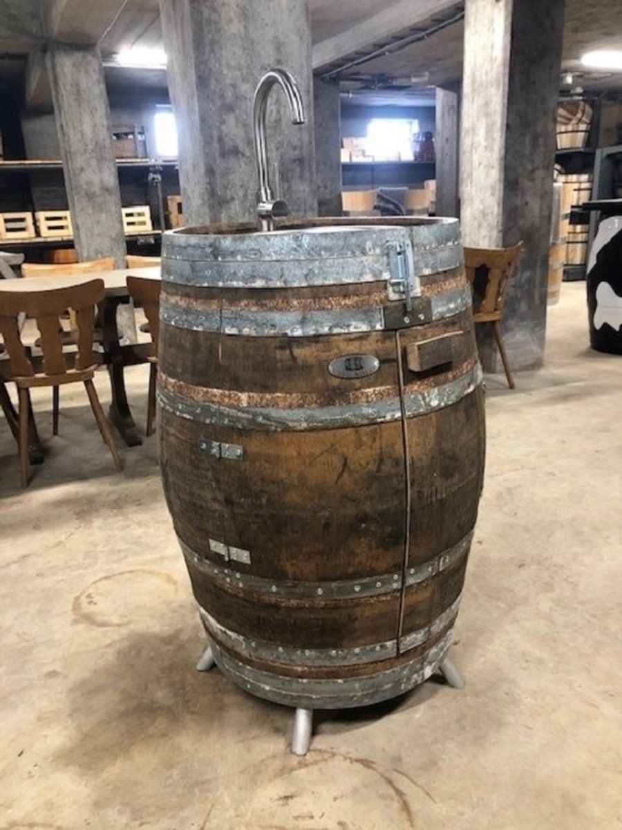 Wasvat Wijn Propre "Brandy" / Design Wasbak / Hout / Wastafel / Wijnvat