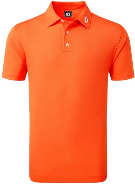 Footjoy Stretch Pique Heren Polo Shirt Oranje Heren Maat XL