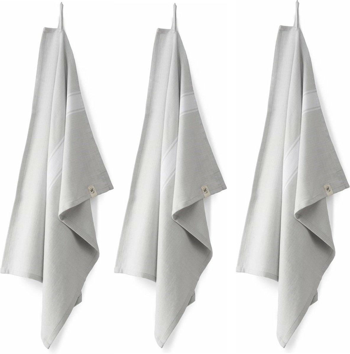 Walra Theedoek Dry Up - 50x70 - 100% katoen - Licht Grijs - 3 stuks