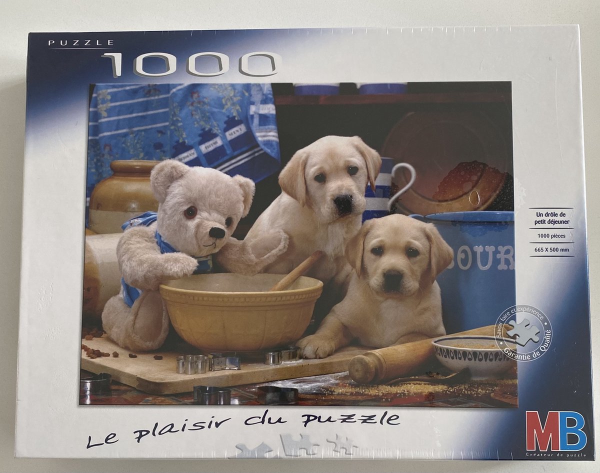 MB Puzzle - 1000 pièces - chiot - Le plaisir du puzzle | bol.com