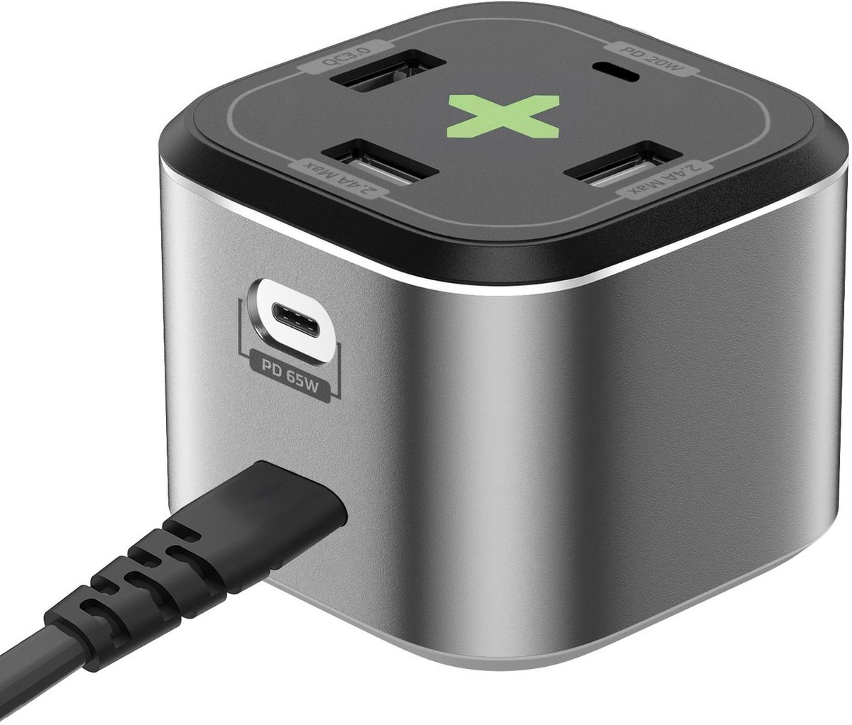 Celly PS2USBC65W oplader voor mobiele apparatuur Grijs Binnen