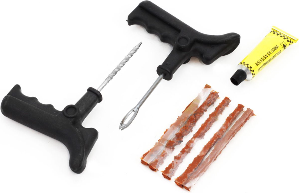 Reparatie set voor autobanden | Lekke band | Band repareren | Bandenreparatieset | Prop reparatiekit | Fiets | Scooter | Caravan | Lekke Band Snel Plakken thumbnail 4