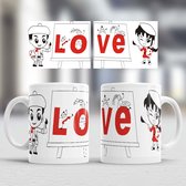 Mugs Love couple - art - Love - couples - cute - gift - love - couple