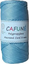 Cafuné Polypropyleen Macrame koord -Lichtblauw - 3mm - PP6 - gevlochten koord - Haken - Macrame - Tas maken