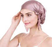 Bonnet de sommeil en soie RYCE ® - 100% soie de mûrier - Bonnet en Silk - Bonnet - Cheveux sains et doux - Rose foncé