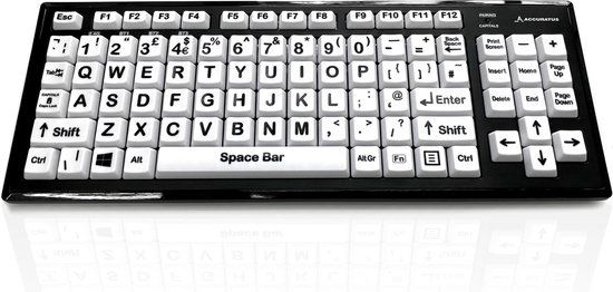 BigKey slechtzienden toetsenbord - grote toetsen - zwart - bluetooth
