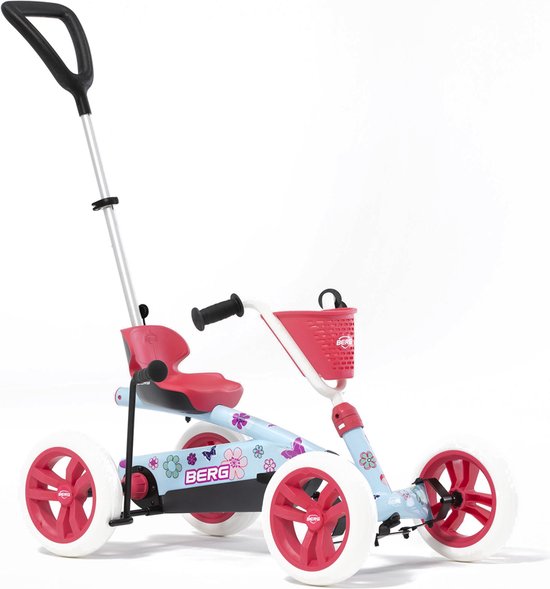 Bloom Skelter - 2 -5 jaar - Verstelbaar Zadel - Blauw/Roze - duwstang