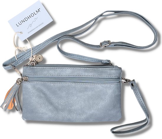 Lundholm tassen dames schoudertas lichtblauw blauw - klein tasje schoudertasje dames cadeau voor vriendin - Scandinavisch design | Brunnby serie