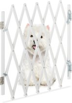 Barrière pour chien extensible Relaxdays - 48,5 - 60 cm - harmonica - barrière d'escalier pour chien - blanche
