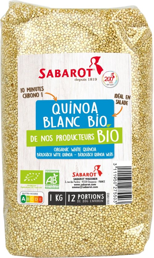 Sabarot Quinoa wit, BIO - Zak 1 kilo