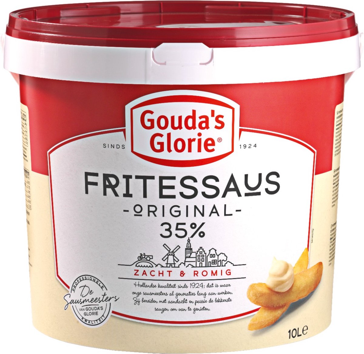 Gouda's glorie fritessaus rood 35% 10ltr.